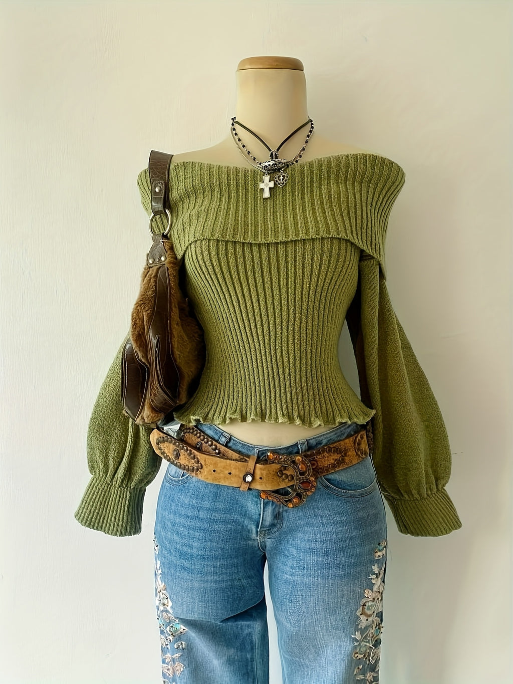 Off-the-Shoulder Sweater