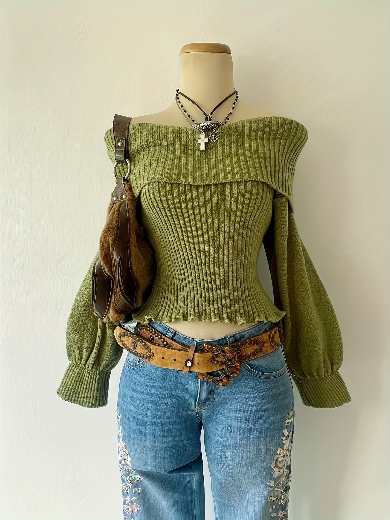 Off-the-Shoulder Sweater