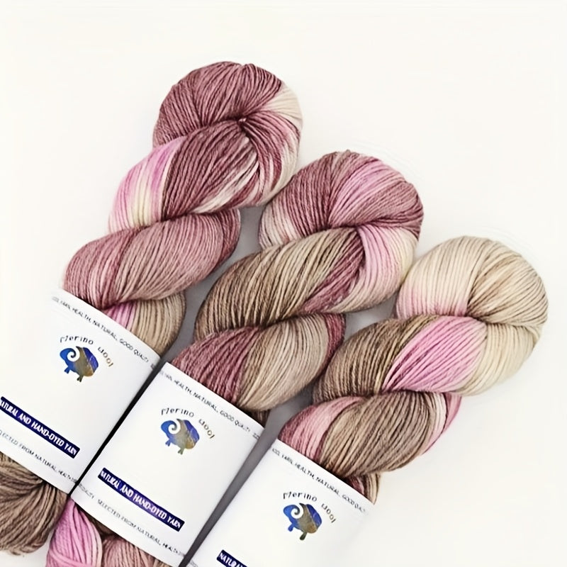 {3pcs} Hand-dyed Wool Yarn