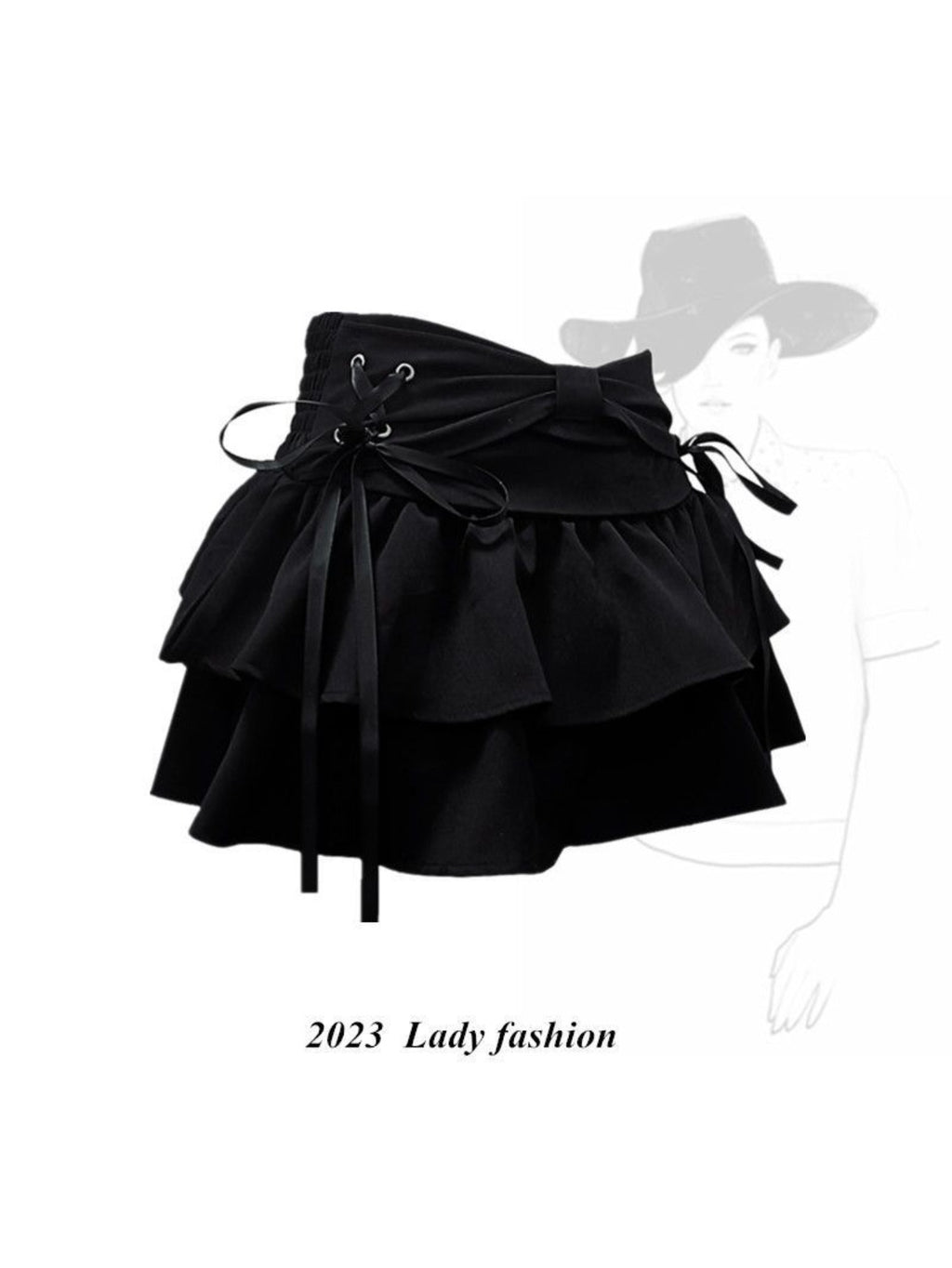 Women'S Blue Denim Pleated Mini Skirt - High Waist Slim Fit A-Line Skirt Shorts with Layered Ruffled Hem, Structured Waist & Smooth Texture, All-Season Versatile Casual to Semi-Formal Outfits, Trendy Fashion Skirt for Women,