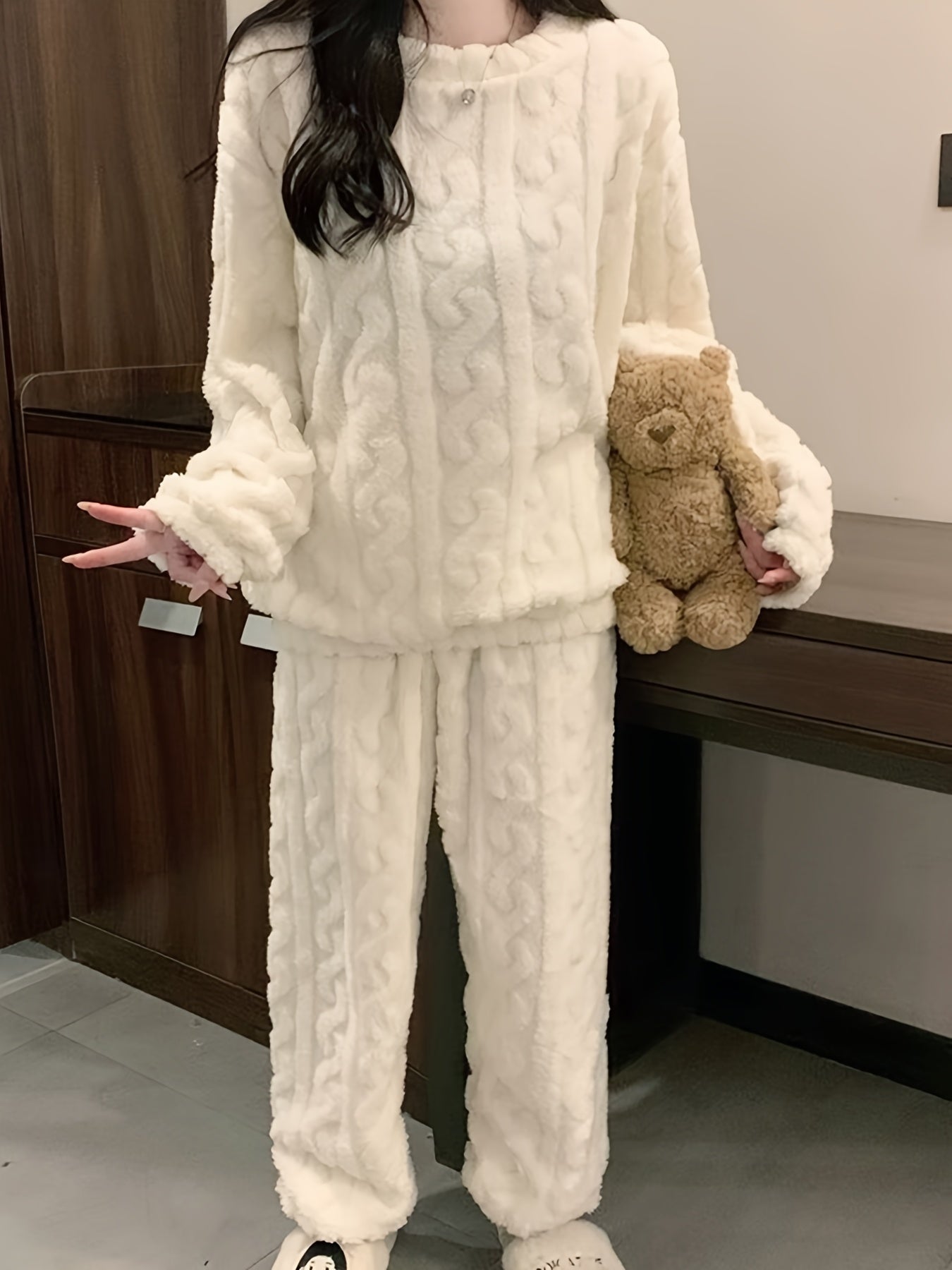Fleece-Lined Pajama Set