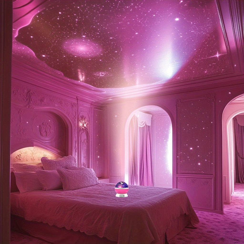 USB-Powered Star and Moon Projector Light