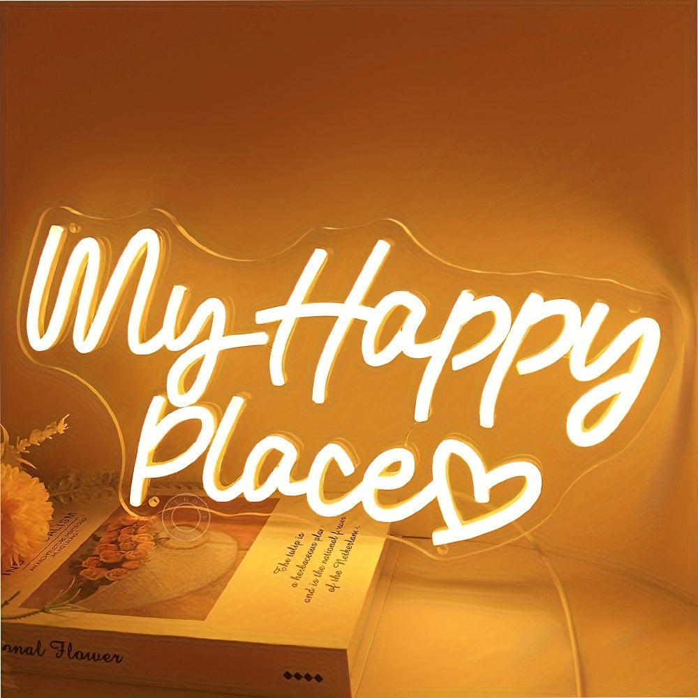 "My Happy Place" LED Neon Sign