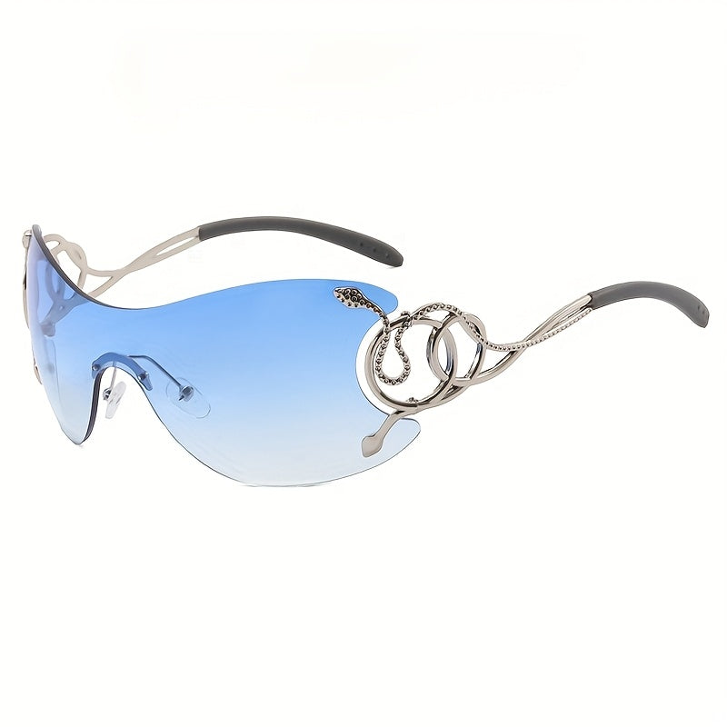 Frameless One-Piece Sunglasses