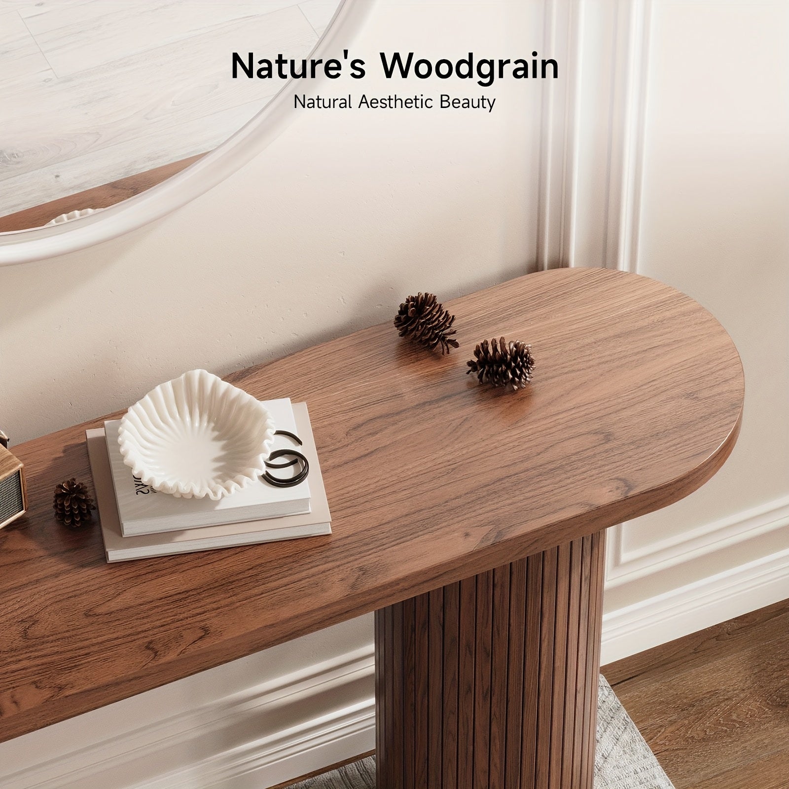 55 Inch Farmhouse Style Entryway Table