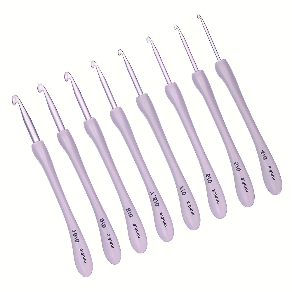 8 Sizes Purple Crochet Hook Set