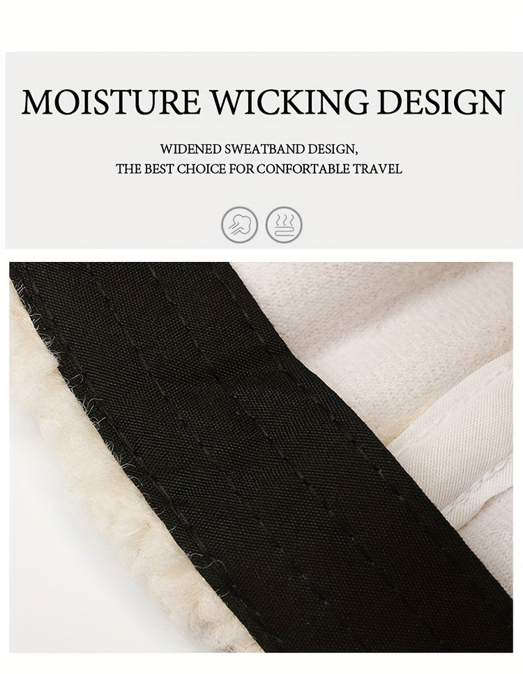 Letter R Teddy Plush Warm Baseball Cap