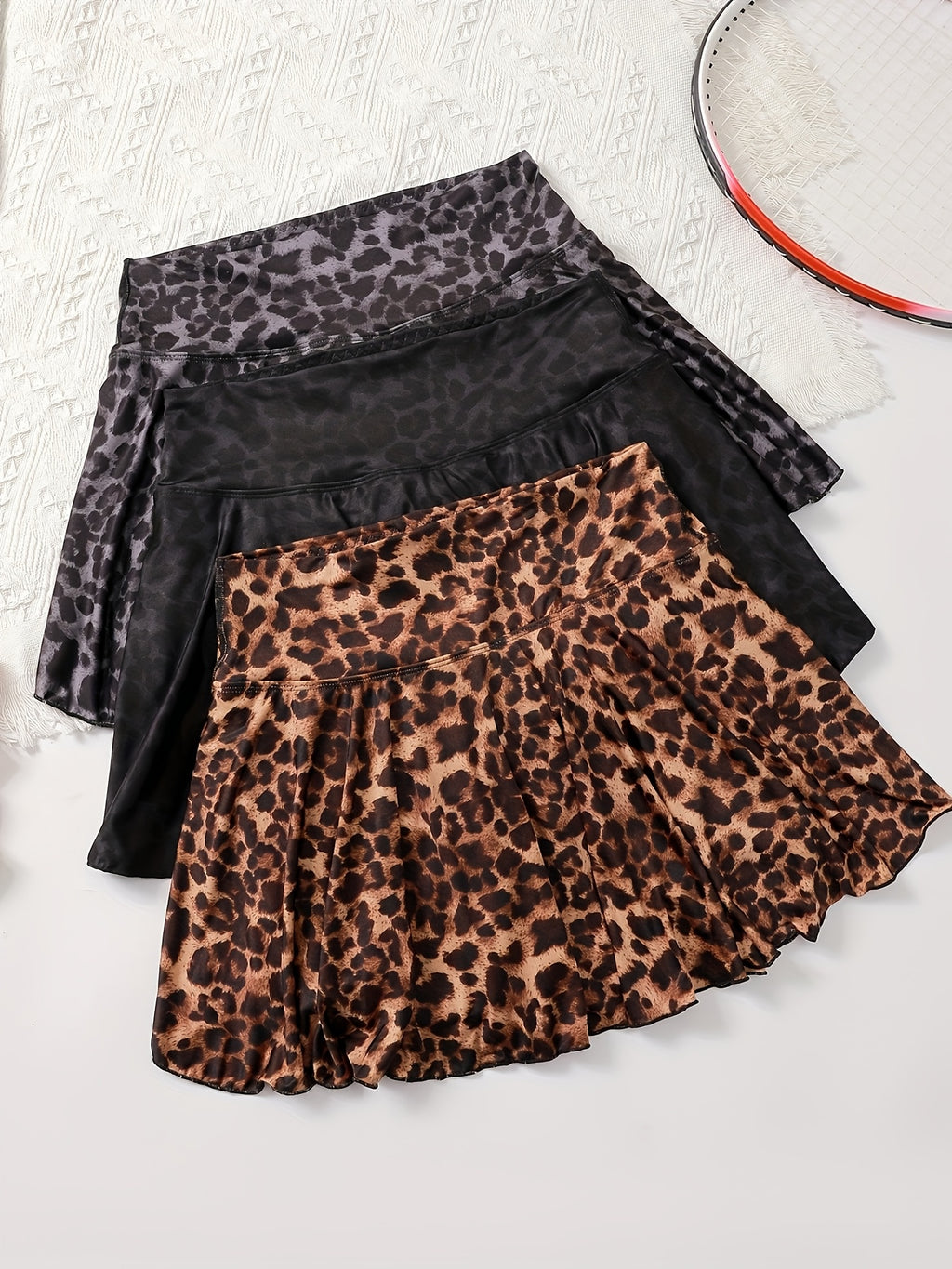 {3pcs} Leopard Sport Skirt