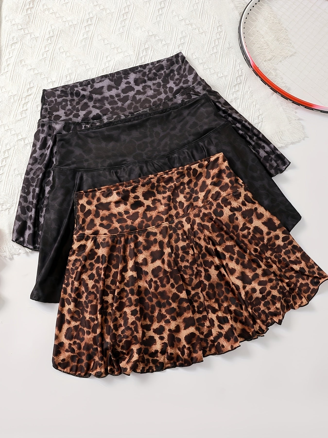 {3pcs} Leopard Sport Skirt
