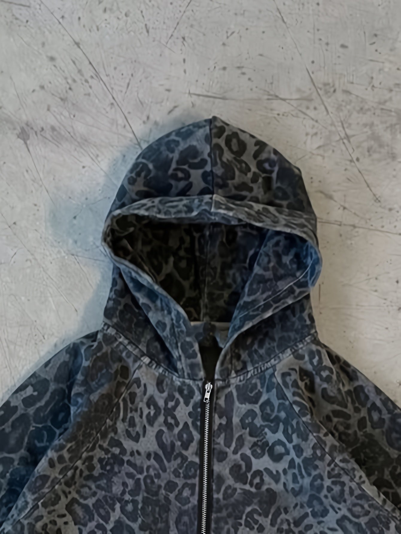 Gothic Leopard Print Hooded Jacket