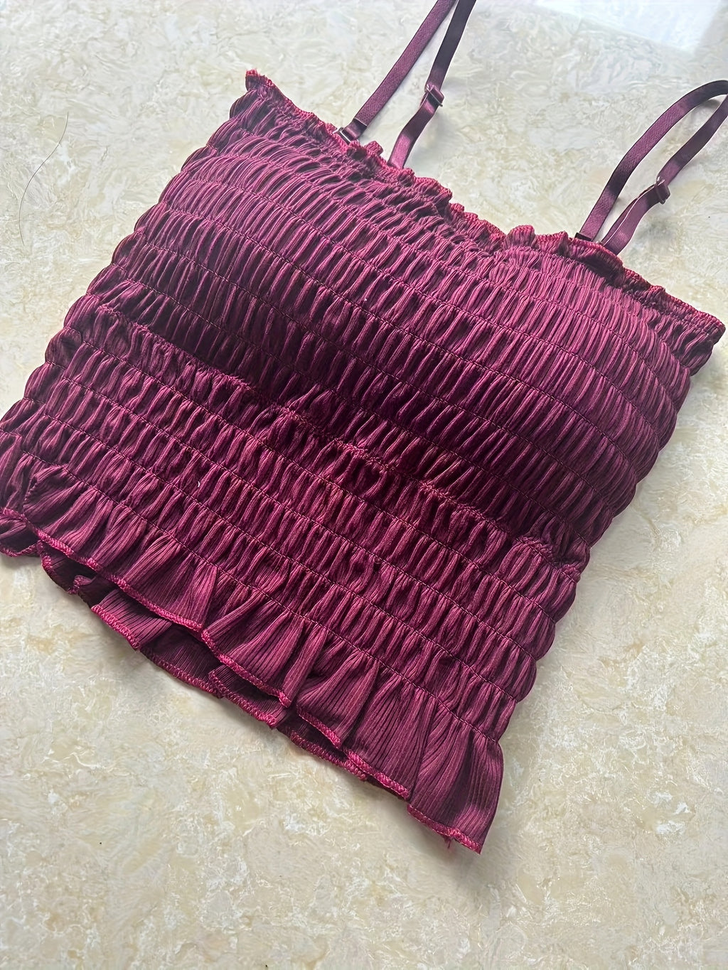 {3pcs} Women's Ruffled Lace Cami Tops