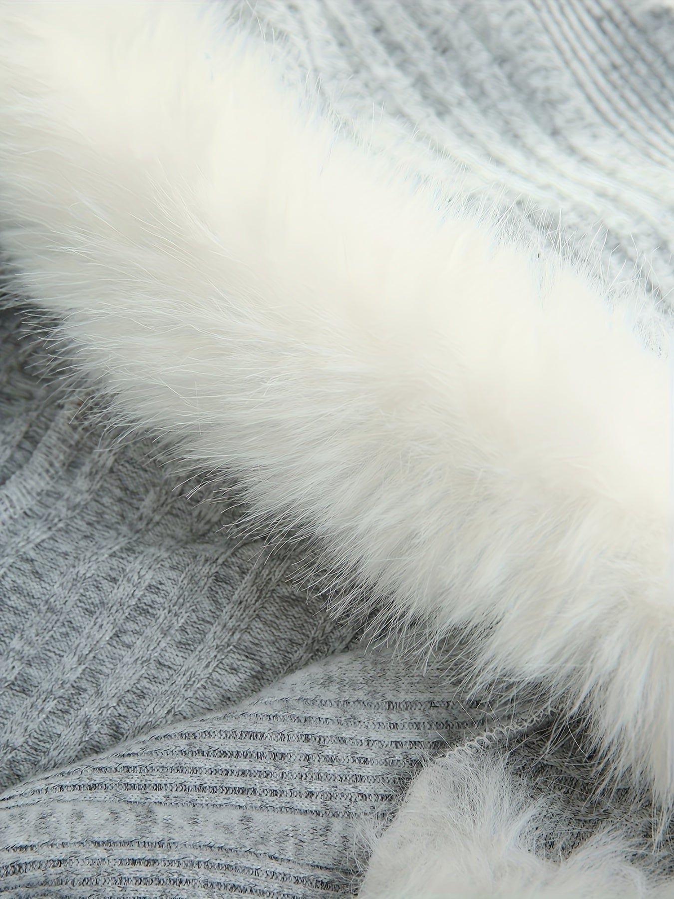 Solid Color Surplice Ribbed Textured Fleece Trim Hooded Top