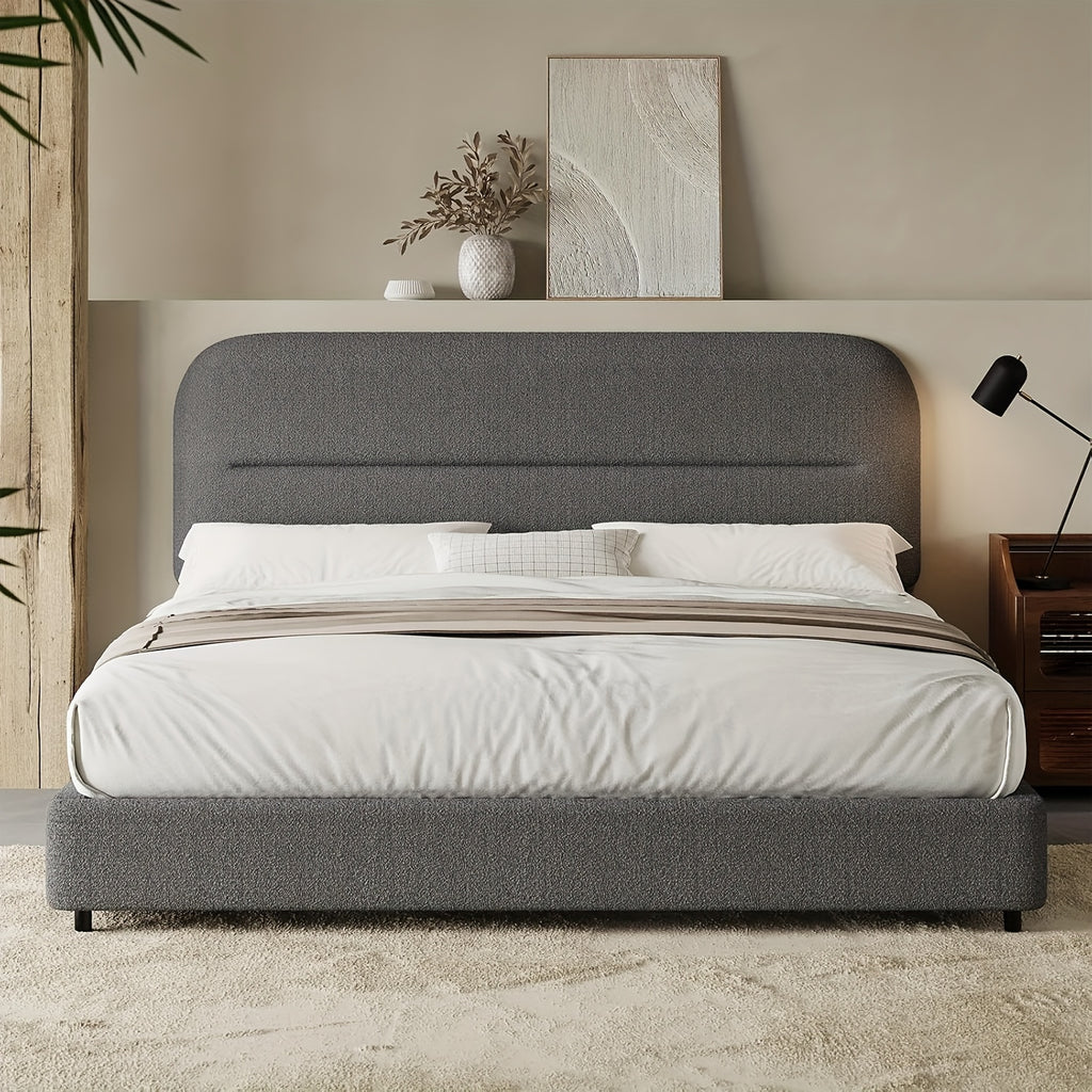 Upholstered Bed Frame with Headboard
