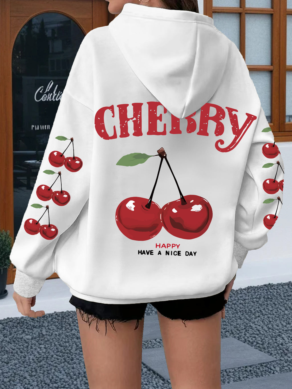 Cherry Print Hoodie