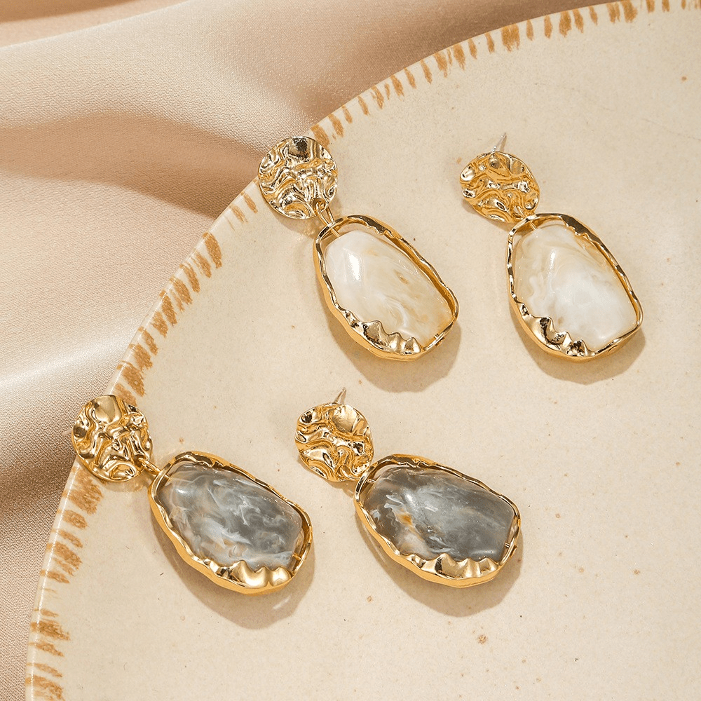 Resin Geometry Earrings