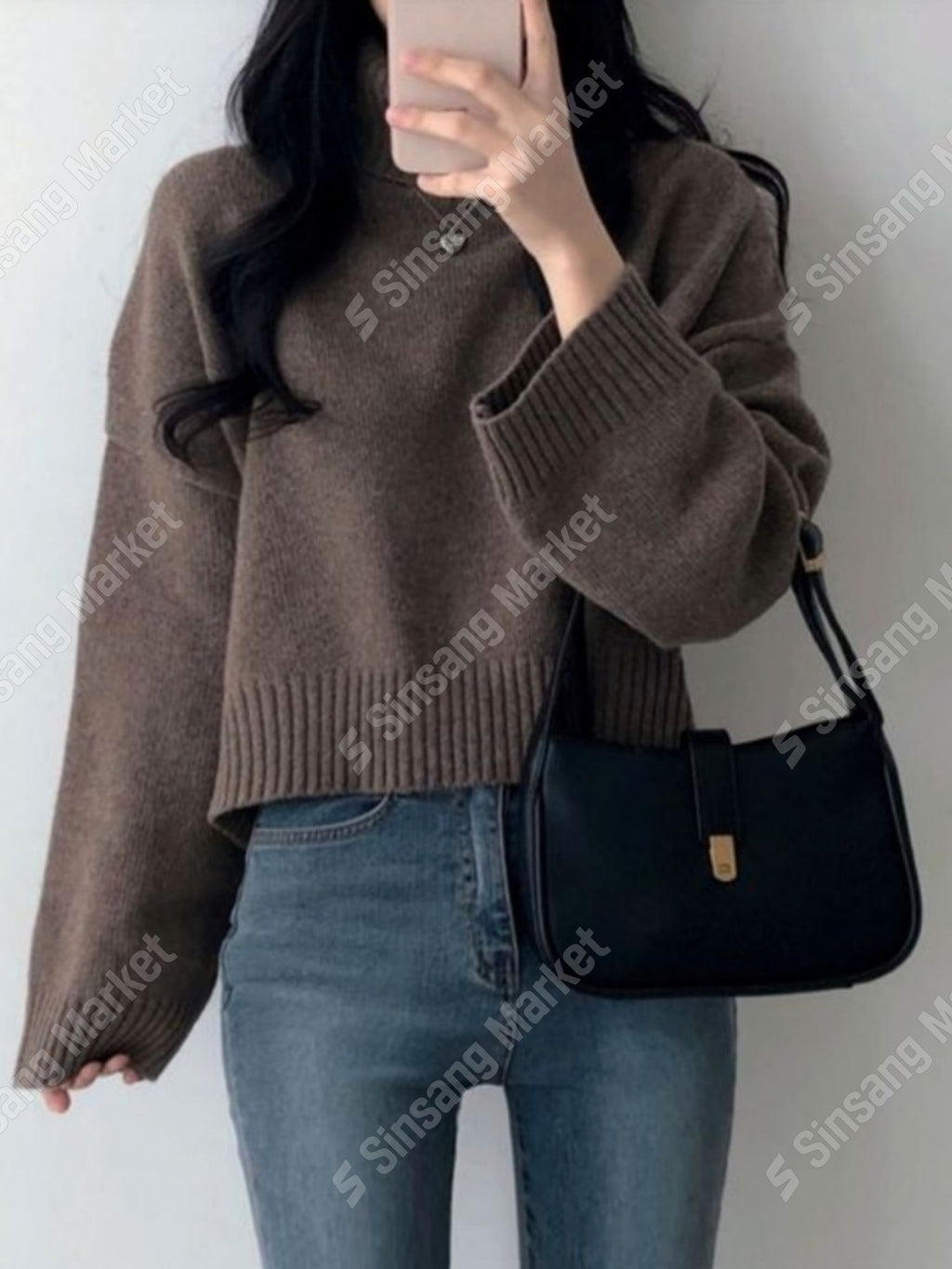 Bronze crop turtleneck FW