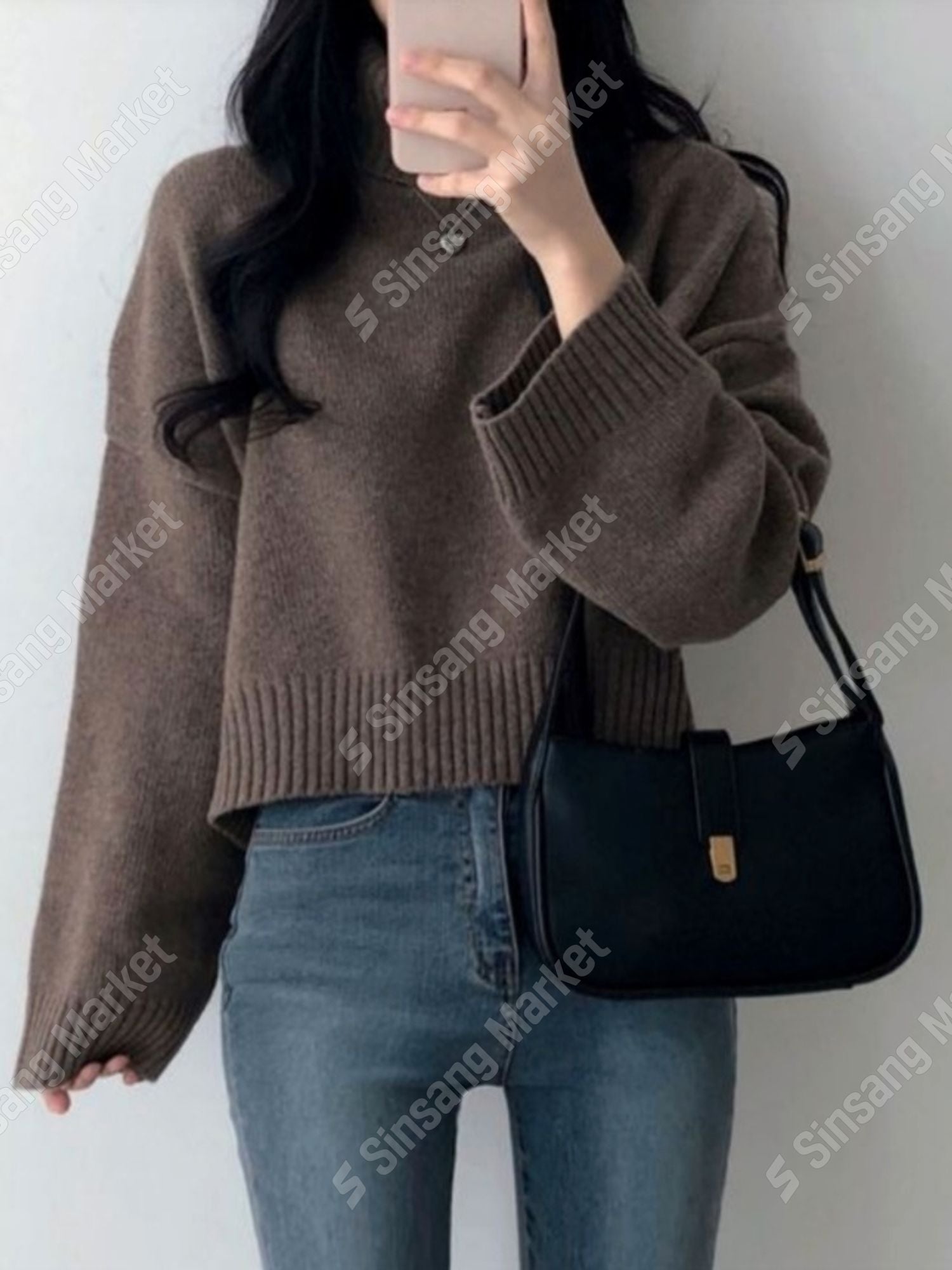 Bronze crop turtleneck FW