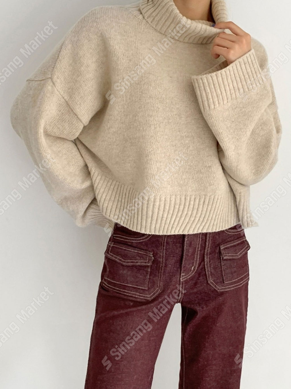 Bronze crop turtleneck FW