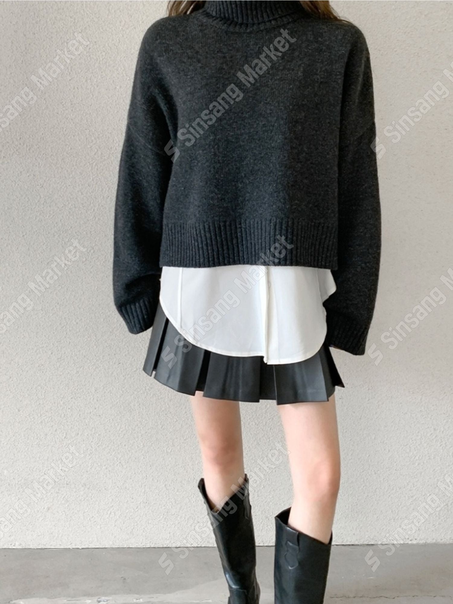 Bronze crop turtleneck FW