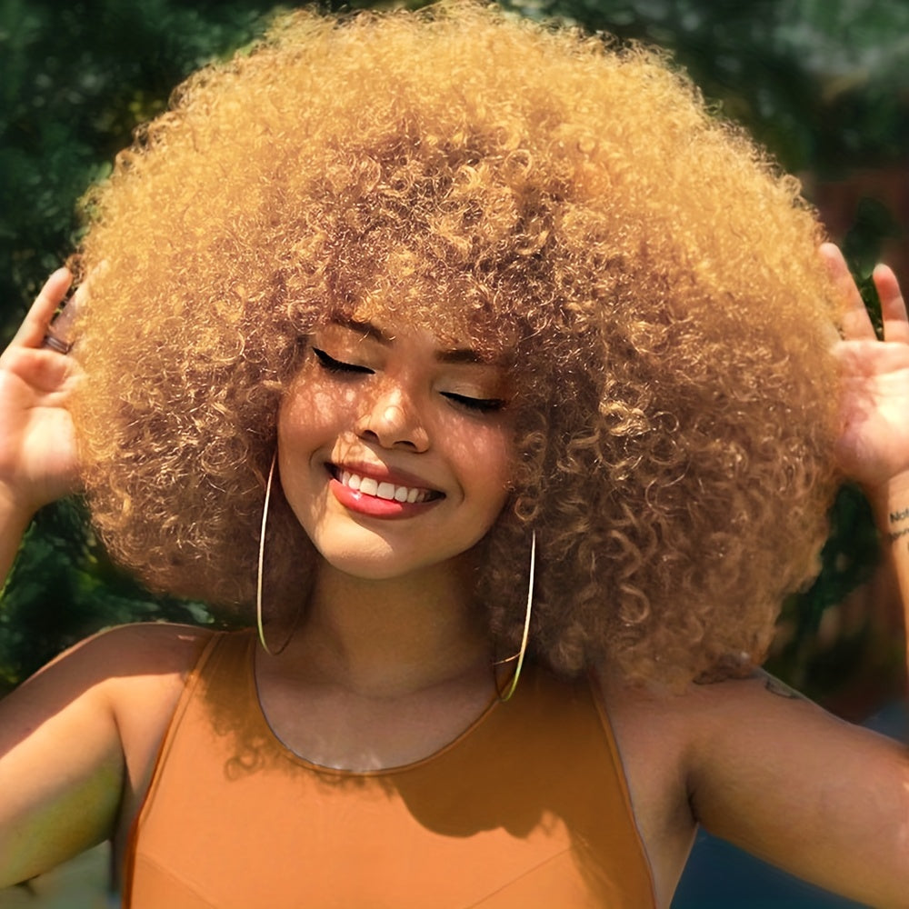Large Bouncy Afro Kinky Curly Wig