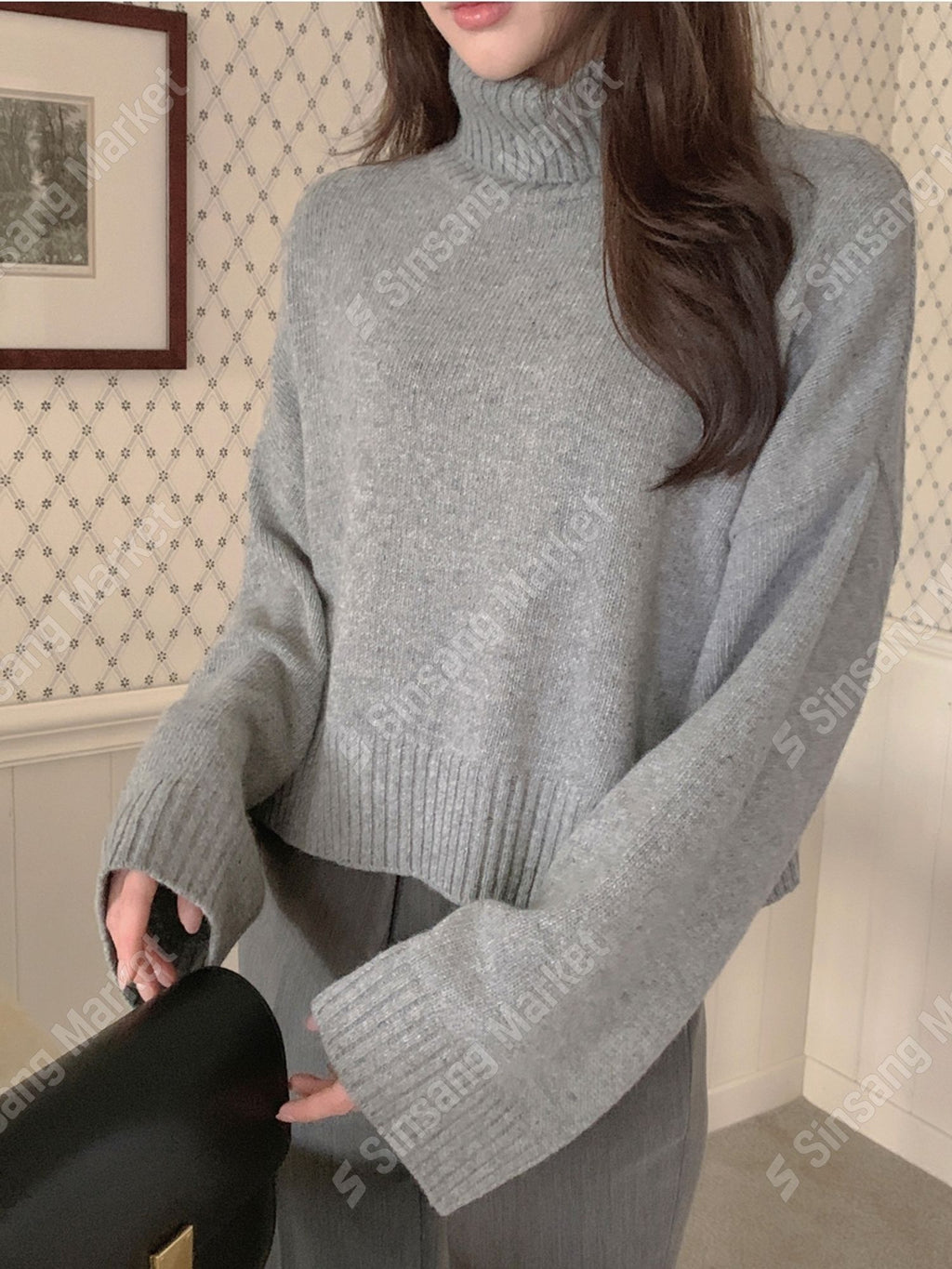 Bronze crop turtleneck FW