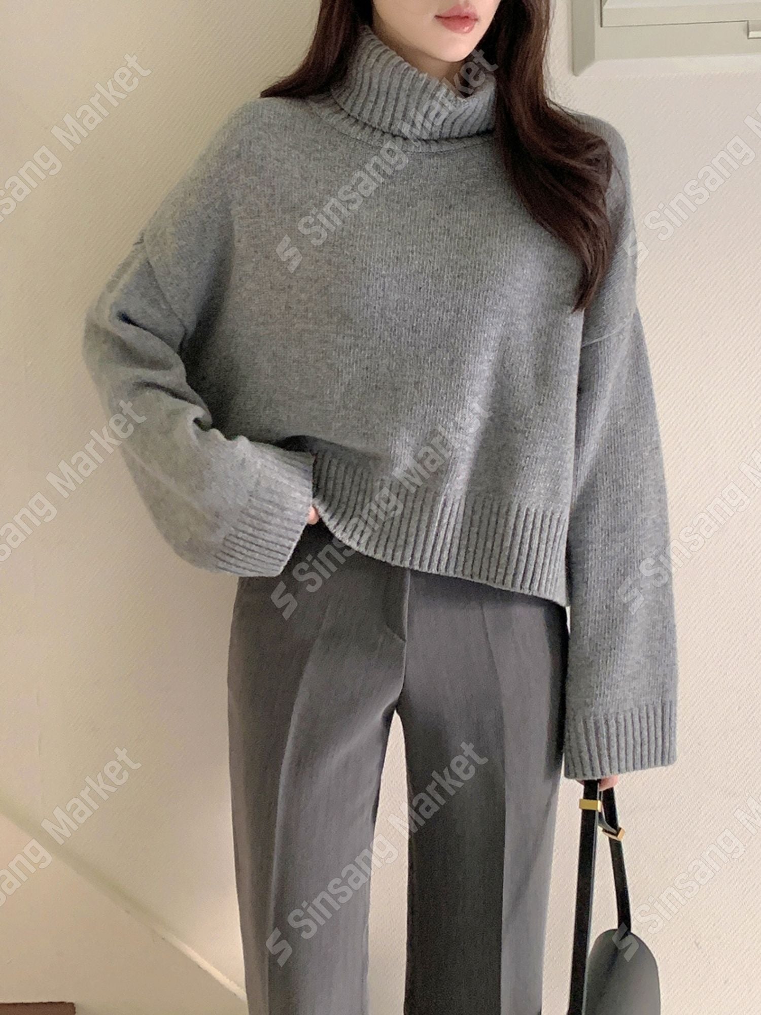 Bronze crop turtleneck FW