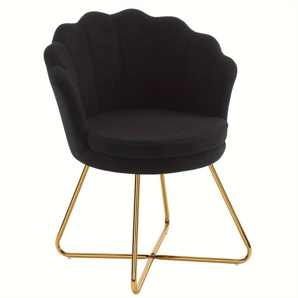 Shell Shape Velvet Dressing Chair