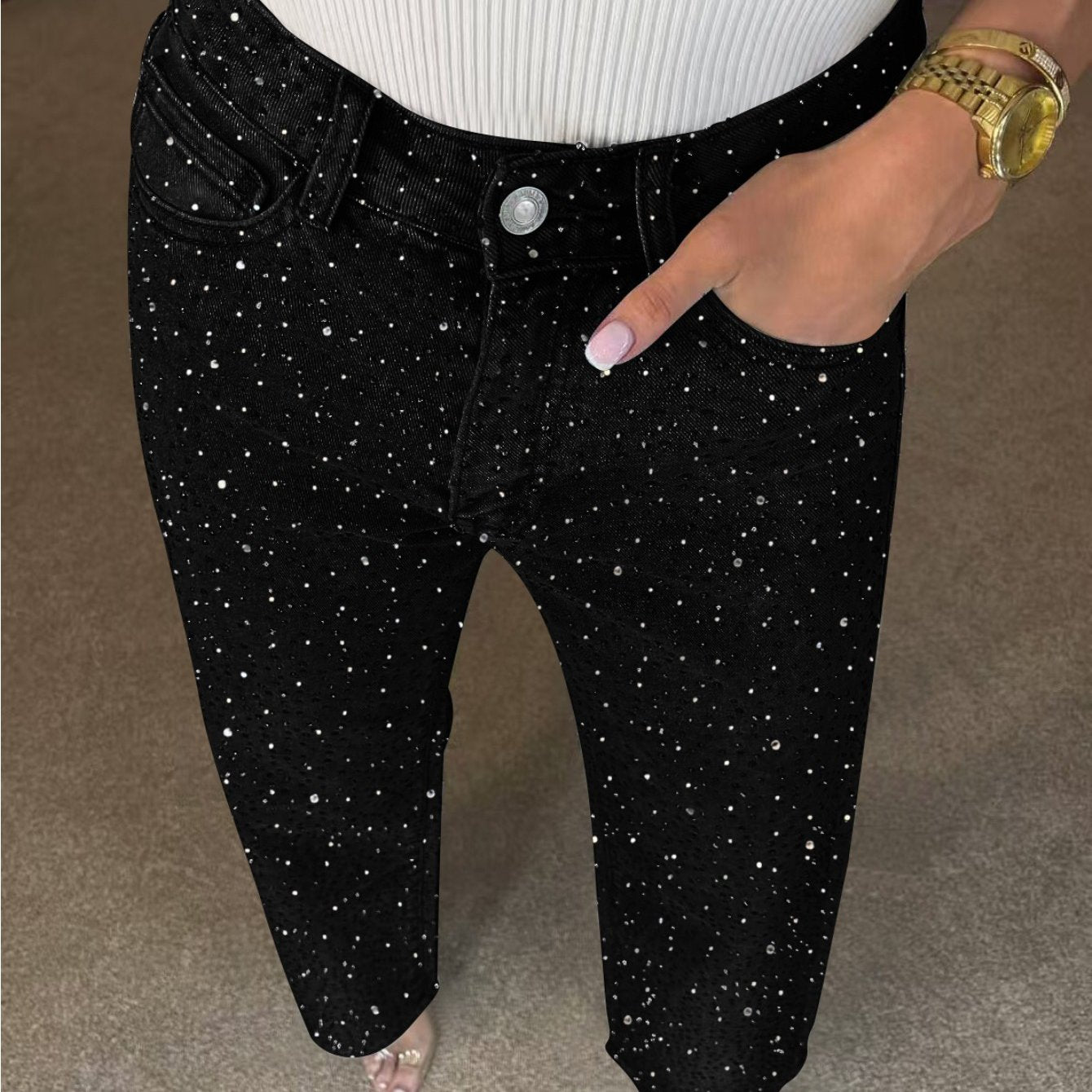 High Waist Straight Leg Jeans