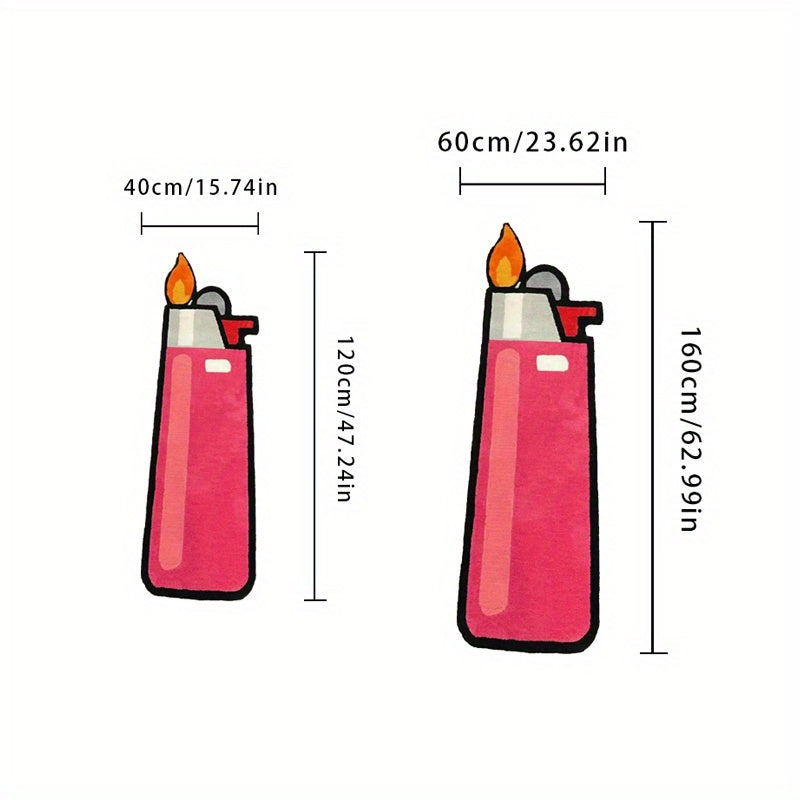 Pink Lighter-Shaped Area Mat