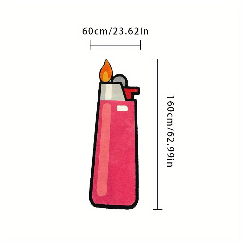 Pink Lighter-Shaped Area Mat