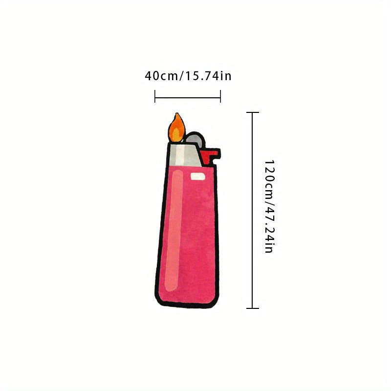 Pink Lighter-Shaped Area Mat