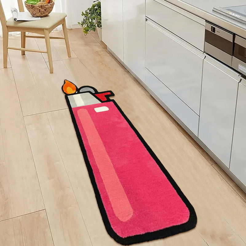 Pink Lighter-Shaped Area Mat