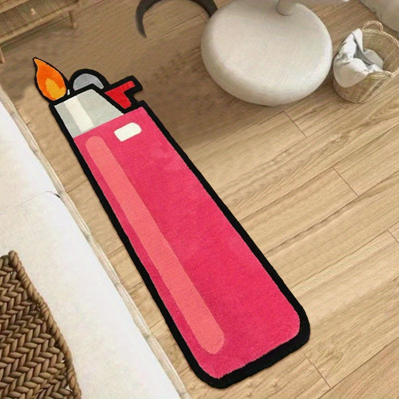 Pink Lighter-Shaped Area Mat