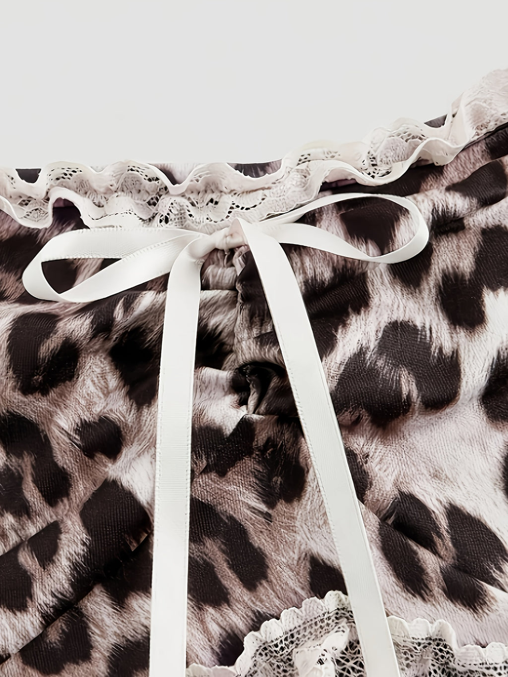 Leopard Print & Lace Trim Camisole