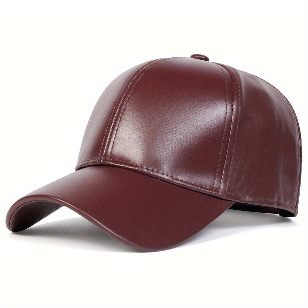 Faux Leather Baseball Cap