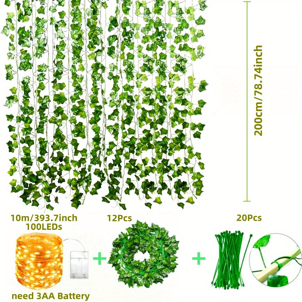 {12pcs] Artificial Ivy Fairy Lights