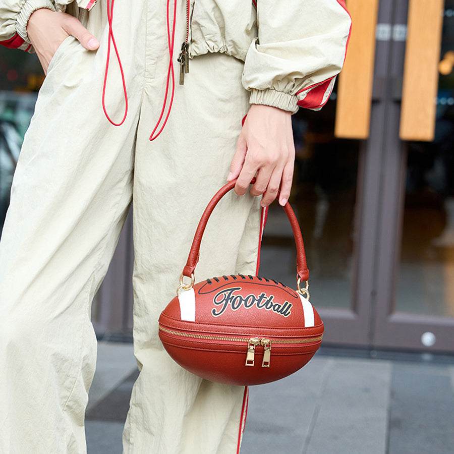 American Football Shaped Crossbody Bag
