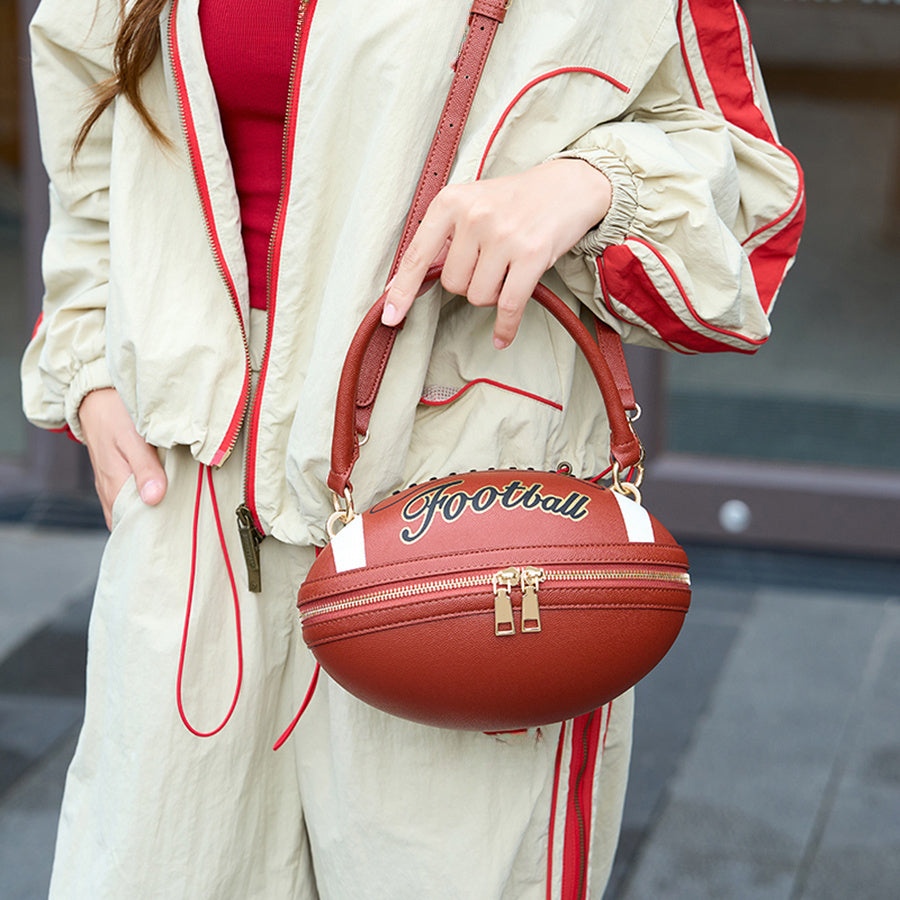 American Football Shaped Crossbody Bag