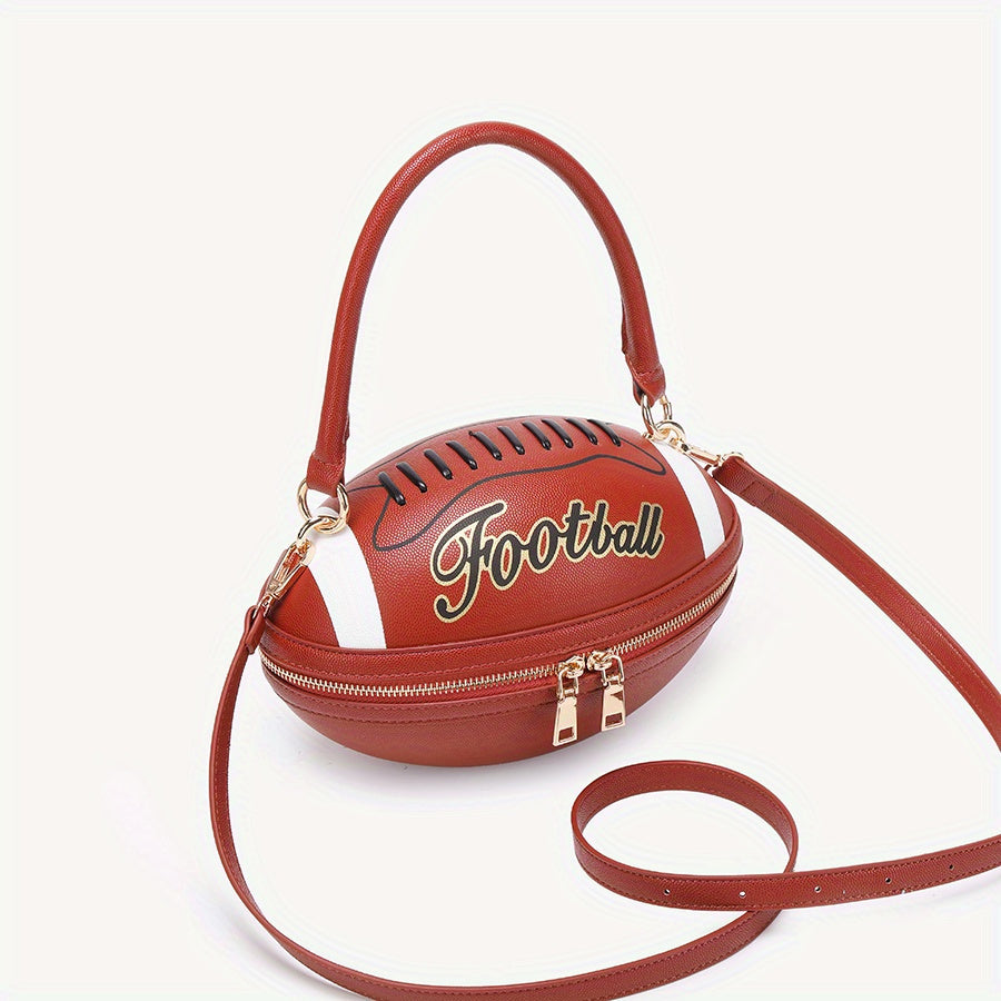 American Football Shaped Crossbody Bag