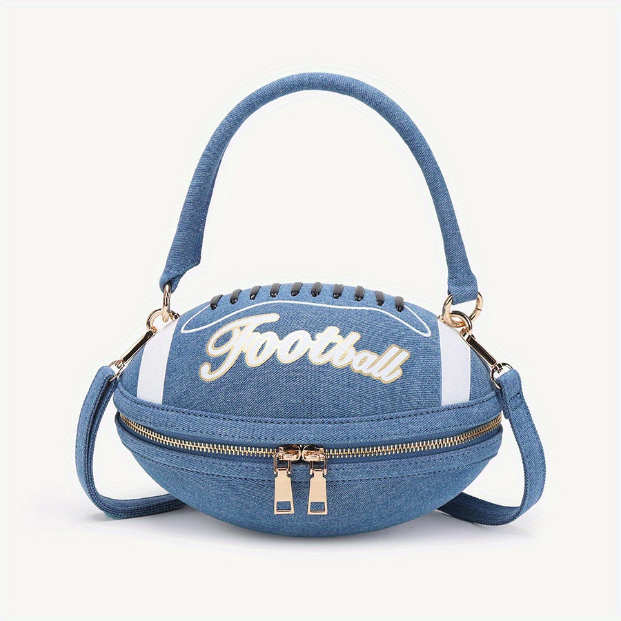 American Football Shaped Crossbody Bag
