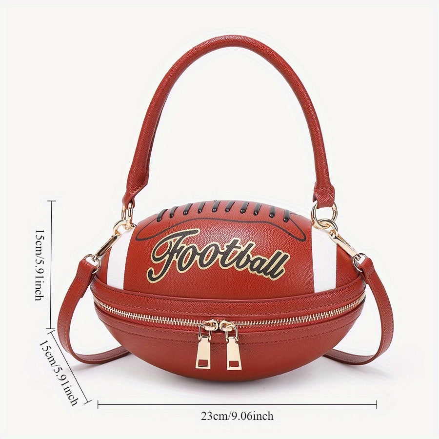 American Football Shaped Crossbody Bag