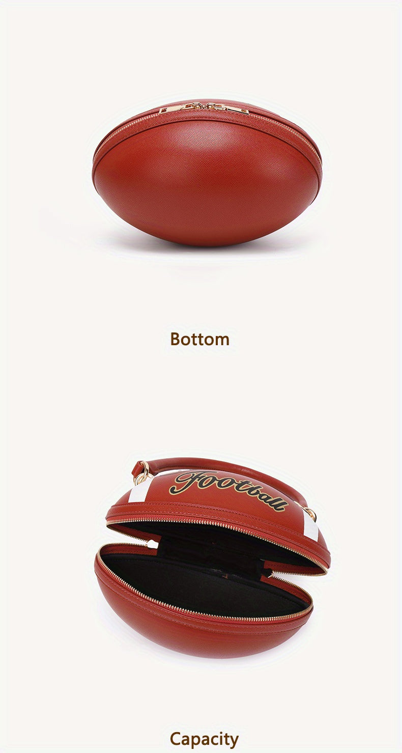 American Football Shaped Crossbody Bag