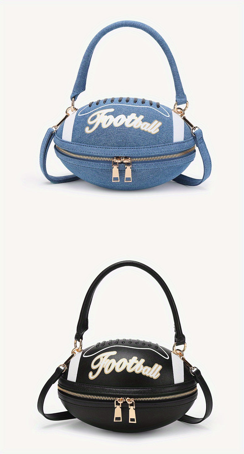 American Football Shaped Crossbody Bag