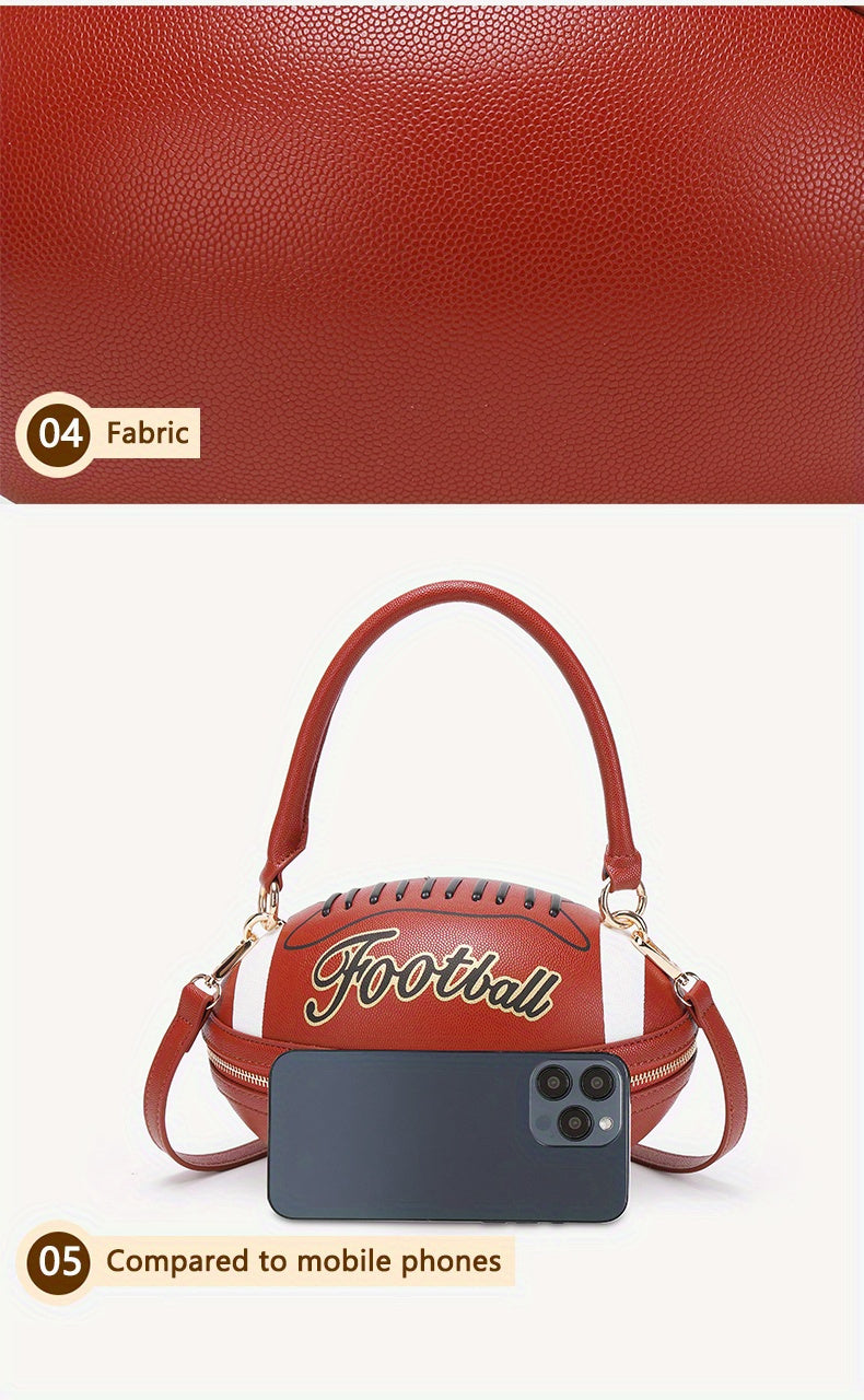 American Football Shaped Crossbody Bag