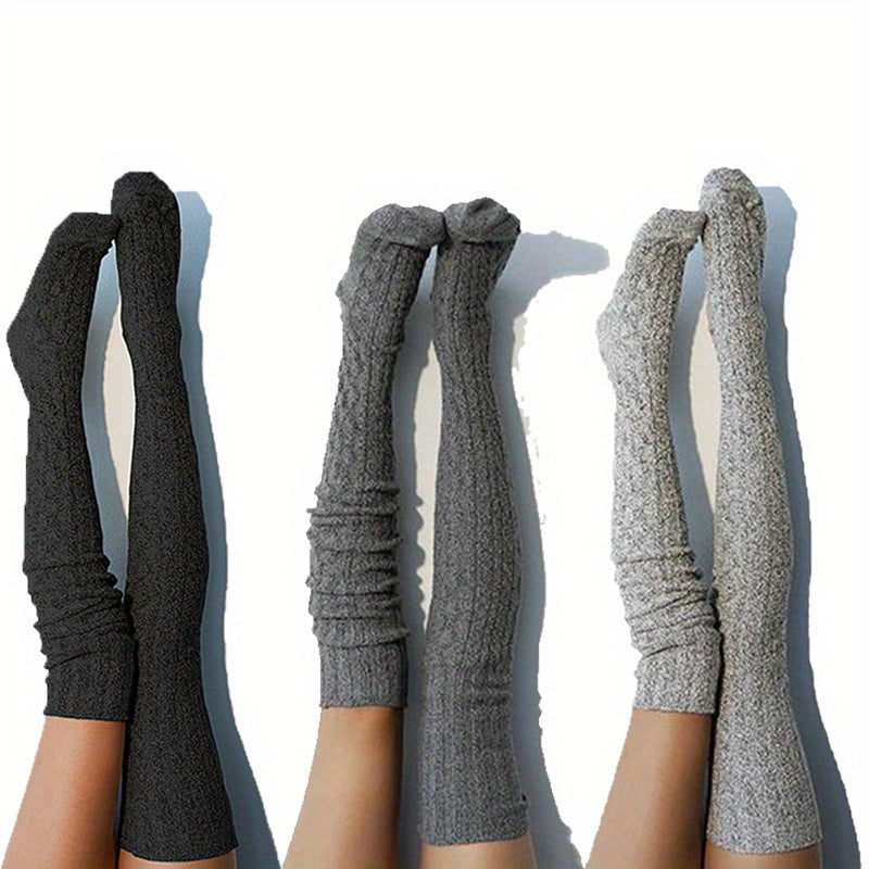 1 pair of Women's knee over socks, comfortable in college style spring and summer seasons, Women's knee over socks made of soft and Light Beige friendly fabric, suitable for spring and summer, Women's long tube socks and sock