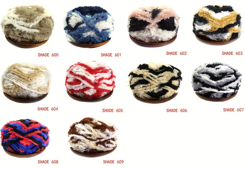 Fake Cozy Mink Fur Recycle Yarn