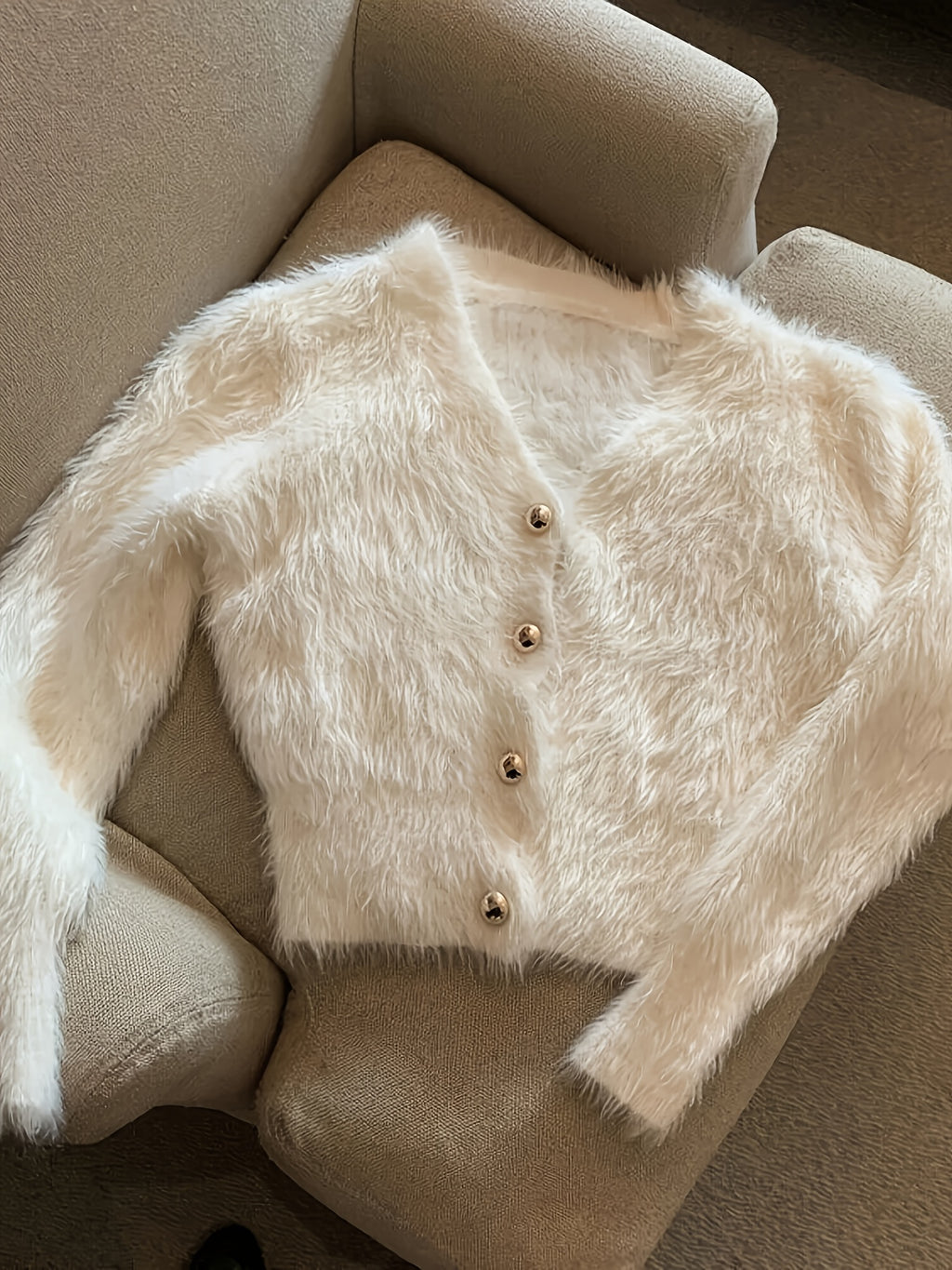 V-Neck Short Cardigan