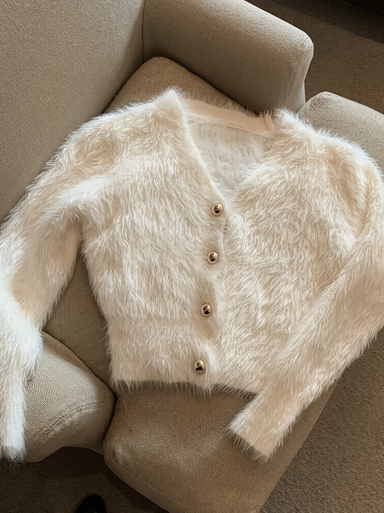 V-Neck Short Cardigan