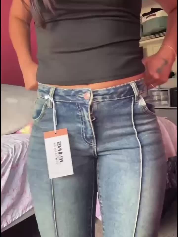 Elegant High Waisted Vintage Blue Flared Jeans