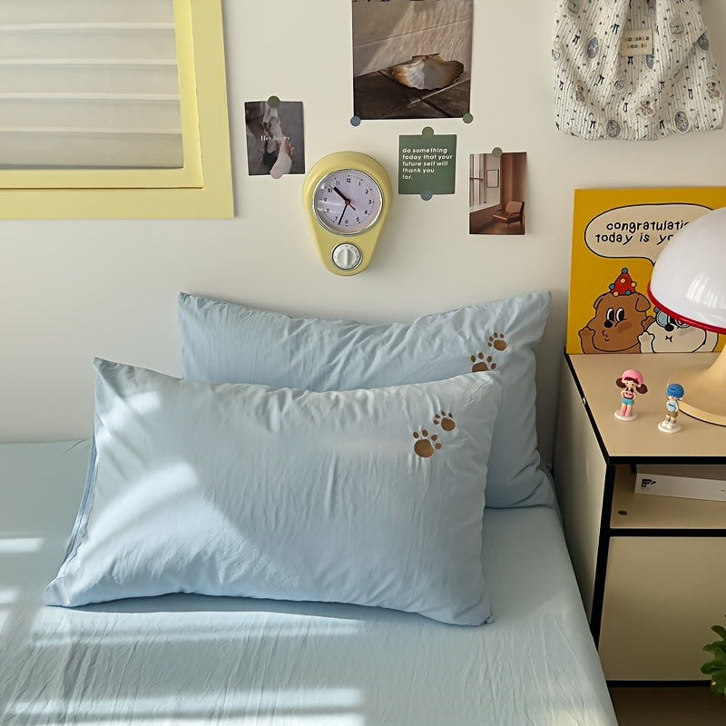 Teddy Bear Towel Bedding Set, Including 1 Duvet Cover, 1 Bed Sheet, And 2 Pillowcases